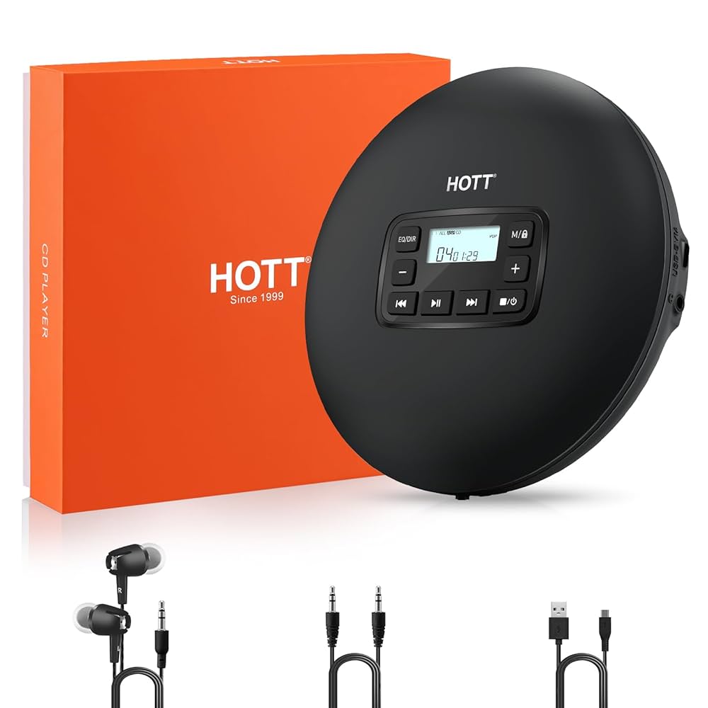 LEX愛用HOTT CDプレイヤー Amazon.co.jp: HOTT ポータブル CDプレーヤー コンパクト